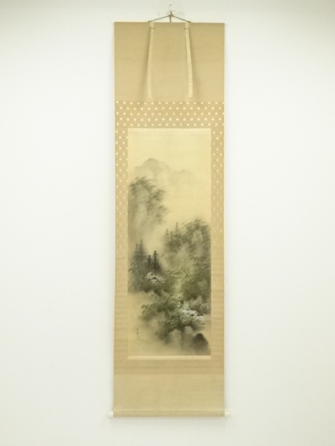 JAPANESE HANGING SCROLL / HAND PAINTED / LANDSCAPE